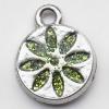  CCB plastic Pendant with enamel, Coin 12x15mm hole=2mm, Sold by PC