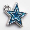  CCB plastic Pendant with enamel, Star 16x17mm hole=1.5mm, Sold by PC