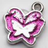  CCB plastic Pendant with enamel, Butterfly 16x18mm hole=2mm, Sold by PC