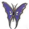  CCB plastic Pendant with enamel, Butterfly 78x90mm, Sold by PC