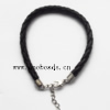 leather Bracelet, 6mm wide, Sold per 8-inch Strand