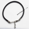 leather Bracelet，3mm Sold per 8-inch Strand