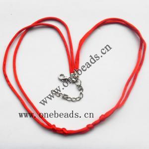 Necklace, nylon 2mm twisted Knot Sold per 17-inch Strand