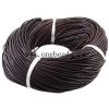 Cowhide Leather Cord, Coffee 1mm thick, Sold by Meter