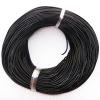 Cowhide Leather Cord, Black 1.2mm thick, Sold by Meter