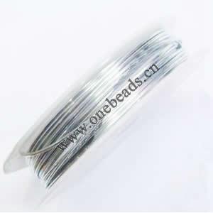 Memory Wire with Zinc Alloy, 0.3mm Length:30M, Sold by PC