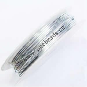Memory Wire with Zinc Alloy, 0.4mm Length:18M, Sold by PC