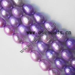 Rice Shape Freshwater Pearl Beads, 6-7mm Sold per 15-inch Strand