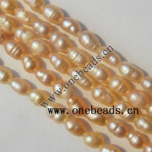 Rice Shape Freshwater Pearl Beads, 3.5-4mm Sold per 15-inch Strand