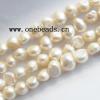 7-8mm Freshwater Pearl Beads, Sold per 15-inch Strand