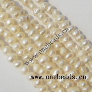 4mm Freshwater Pearl Beads, Sold per 15-inch Strand