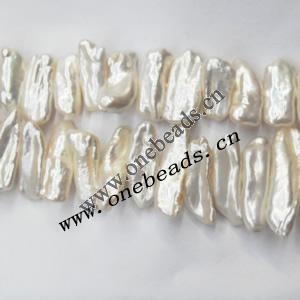 Biwa Freshwater Pearl Beads, 6x18mm, Sold per 15-inch Strand