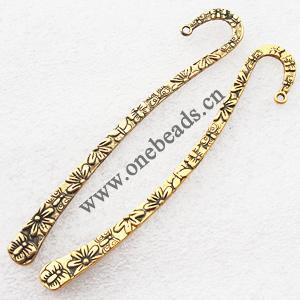 Jewelry Finding Bookmark, Zinc Alloy Lead-free 125x9mm, Sold by Bag