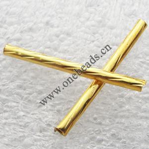 Copper/Brass Tube Fancy Flower Pattern, Lead-free, Unbent Hollow Duct, 2x15mm, Sold by Bag