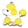 Zinc Alloy Enamel Pendant, Dog 17x19mm, Sold by PC