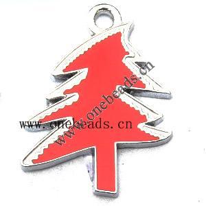 Zinc Alloy Enamel Pendant, Tree 20x26mm, Sold by PC