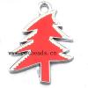 Zinc Alloy Enamel Pendant, Tree 20x26mm, Sold by PC