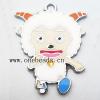 Zinc Alloy Enamel Pendant, Sheep 40x51mm, Sold by PC