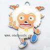 Zinc Alloy Enamel Pendant, Sheep 39x52mm, Sold by PC