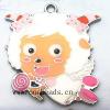 Zinc Alloy Enamel Pendant, Sheep 37x51mm, Sold by PC