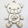 Zinc Alloy Enamel Pendant, Bear 30x45mm, Sold by PC