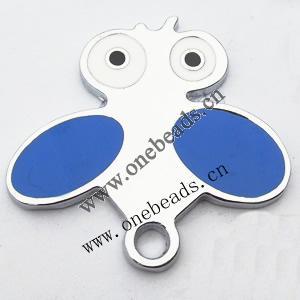 Zinc Alloy Enamel Pendant, Animal 33x31mm, Sold by PC