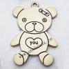 Zinc Alloy Enamel Pendant, Bear 30x45mm, Sold by PC