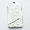 Zinc Alloy Enamel Pendant, Rectangular 16x30mm, Sold by PC