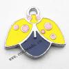 Zinc Alloy Enamel Pendant, Animal 21x18mm, Sold by PC