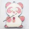 Zinc Alloy Enamel Pendant, Bear 39x58mm, Sold by PC