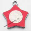 Zinc Alloy Enamel Pendant, Star 21x24mm, Sold by PC