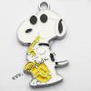 Zinc Alloy Enamel Pendant, Cartoon animals animals 18x33mm, Sold by PC