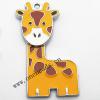 Zinc Alloy Enamel Pendant, Giraffe 26x52mm, Sold by PC