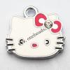 Zinc Alloy Enamel Pendant, Cat's Head 17x18mm, Sold by PC