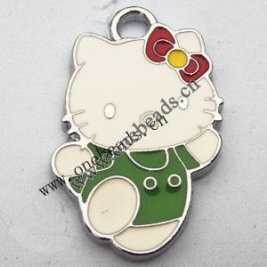 Zinc Alloy Enamel Pendant, Cartoon animals 16x25mm, Sold by PC