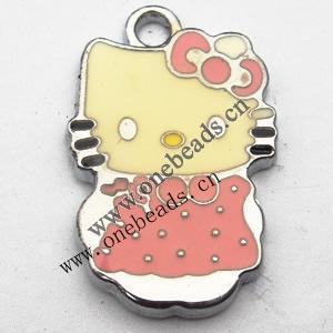 Zinc Alloy Enamel Pendant, Cartoon animals 15x23mm, Sold by PC