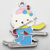 Zinc Alloy Enamel Pendant, Cartoon animals 25x31mm, Sold by PC