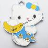 Zinc Alloy Enamel Pendant, Cartoon animals 35x42mm, Sold by PC