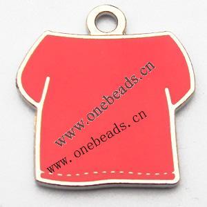 Zinc Alloy Enamel Pendant, Clothes 20x22mm, Sold by PC