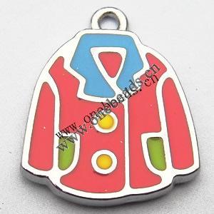 Zinc Alloy Enamel Pendant, Clothes 15x19mm, Sold by PC