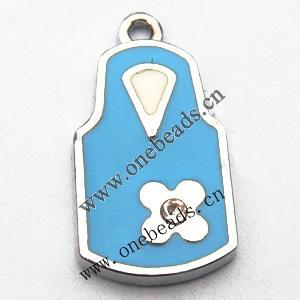 Zinc Alloy Enamel Pendant, Clothes 11x21mm, Sold by PC