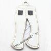 Zinc Alloy Enamel Pendant, Pants 16x36mm, Sold by PC