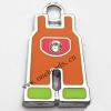 Zinc Alloy Enamel Pendant, Pants 12x21mm, Sold by PC