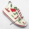 Zinc Alloy Enamel Pendant, Sports shoes 25x28mm, Sold by PC