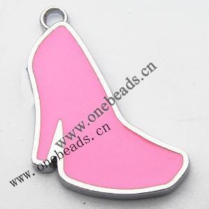 Zinc Alloy Enamel Pendant, High heels 20x23mm, Sold by PC