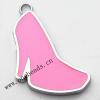 Zinc Alloy Enamel Pendant, High heels 20x23mm, Sold by PC