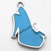 Zinc Alloy Enamel Pendant, High heels 18x24mm, Sold by PC