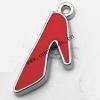 Zinc Alloy Enamel Pendant, High heels 24x9mm, Sold by PC