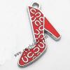 Zinc Alloy Enamel Pendant, High heels 23x22mm, Sold by PC