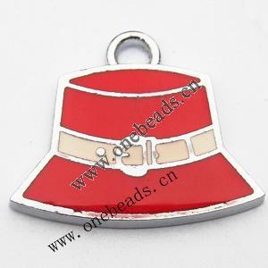 Zinc Alloy Enamel Pendant, 25x21mm, Sold by PC